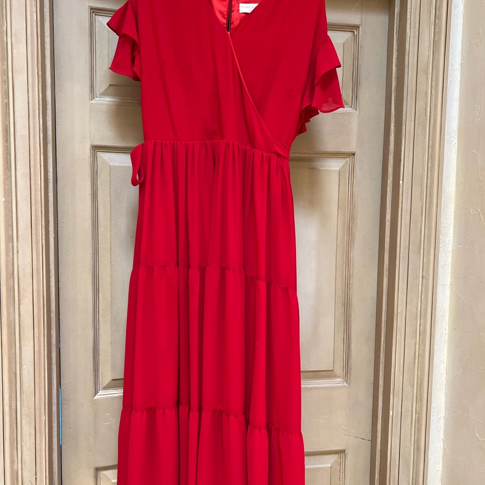 Rachel Parcell red wrap dress size large